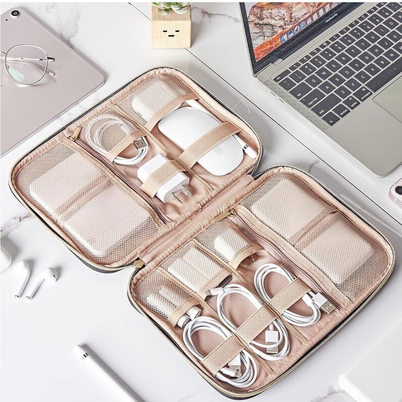 NISHEL Quilted Tech Organizer Case – Lake Blue - Picture 11 of 12